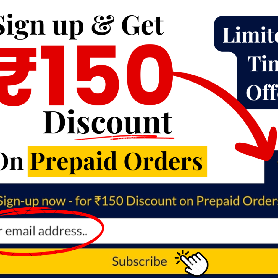₹150 Discount on Prepaid Orers (1080 x 850 px)